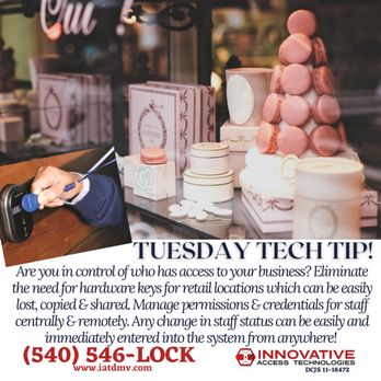Innovative Access Technologies - Change access control entry remotely and easily - Security Systems Near Me - Winchester, Virginia