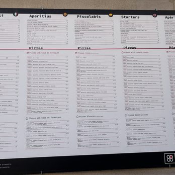 Ottantotto - Translated menu - Pizza Near Me - Barcelona, B