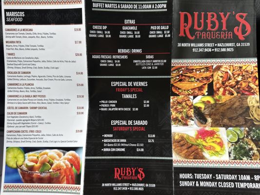 Menu photo 2 Ruby’s Taqueria Hazlehurst, GA Menu photo 2 Ruby’s Taqueria Hazlehurst, GA
