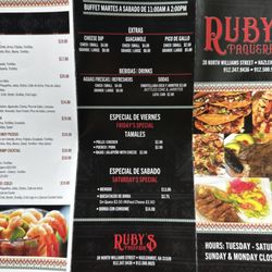 Ruby’s Taqueria - Menu