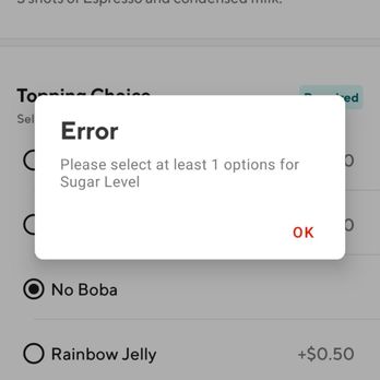 Donut Factory - Doordash updated the menu and took off the option that is required to order. Will not let you add items because of this - Donuts Near Me - Los Angeles, California