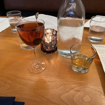 Easy Rider - Perfect Manhattan with a Luxardo(!) cherry and best tequila neat! - Southern Near Me - Petaluma, California