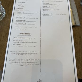 Tur - Back menu - Breakfast & Brunch Near Me - San Francisco, California