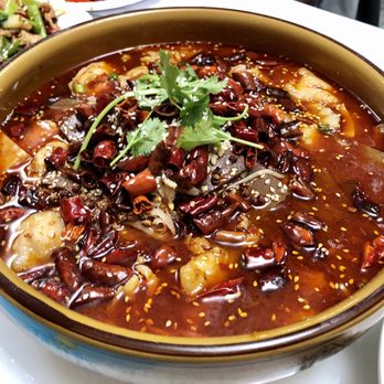 Yummy Szechuan - Mao Xue Wang ($20.95) - spicy stew that has intestines, pig's blood, beef tripe, beef, fish, and bean sprouts. Best pig's blood in the USA - Szechuan Near Me - Millbrae, California Yummy Szechuan - Mao Xue Wang ($20.95) - spicy stew that has intestines, pig's blood, beef tripe, beef, fish, and bean sprouts. Best pig's blood in the USA - Szechuan Near Me - Millbrae, California
