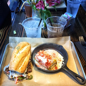 Fork & Fig - Philly Sandwich with Cotija Corn - Burgers Near Me - Albuquerque, New Mexico Fork & Fig - Philly Sandwich with Cotija Corn - Burgers Near Me - Albuquerque, New Mexico
