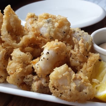 Harrild and Sons - Calamari with black garlic mayo - Cocktail Bars Near Me - London, XGL Harrild and Sons - Calamari with black garlic mayo - Cocktail Bars Near Me - London, XGL