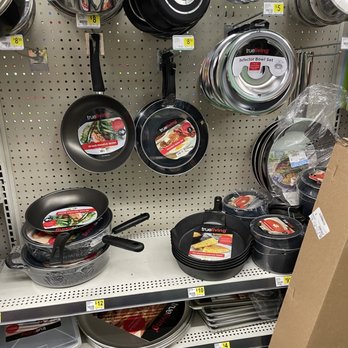 Dollar General - pots and pans on a shelf - Discount Store Near Me - Fowler, California