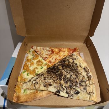 Little Pizza Parlor - Buffalo chicken, cheese, and mushroom slices - Pizza Near Me - Brooklyn, New York