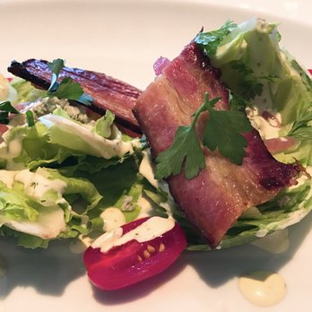 Stripsteak - B-L-T Wedge - nueske’s bacon, bleu cheese, herb-buttermilk dressing - Steakhouses Near Me - Honolulu, Hawaii Stripsteak - B-L-T Wedge - nueske’s bacon, bleu cheese, herb-buttermilk dressing - Steakhouses Near Me - Honolulu, Hawaii