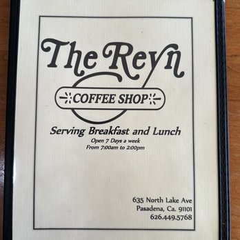 The Reyn - Menu - American Near Me - Pasadena, California The Reyn - Menu - American Near Me - Pasadena, California