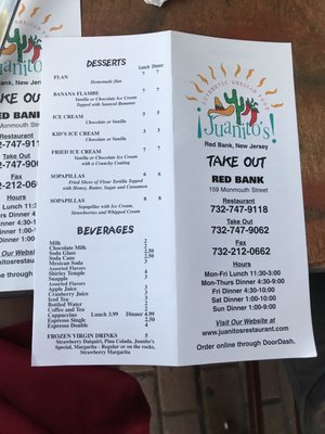 Menu photo 2 Juanitos Restaurant Red Bank, NJ Menu photo 2 Juanitos Restaurant Red Bank, NJ