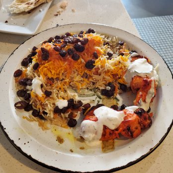 Mazadar Restaurant - Chicken kabob with the seasoned rice - Afghan Near Me - Fairfax, Virginia Mazadar Restaurant - Chicken kabob with the seasoned rice - Afghan Near Me - Fairfax, Virginia