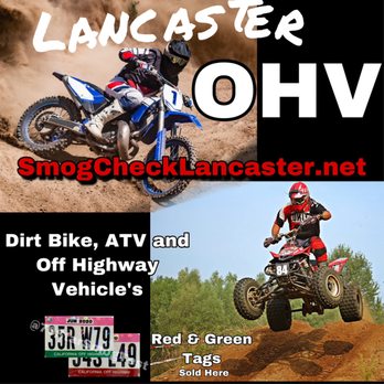 Star Smog Check - Registration for ATV or Off Road Vehicles done here. - Smog Check Stations Near Me - Lancaster, California Star Smog Check - Registration for ATV or Off Road Vehicles done here. - Smog Check Stations Near Me - Lancaster, California