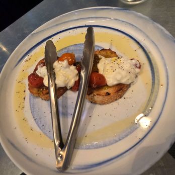 The 808 Bistro - Complimentary Bruschetta w/ Heirloom Cherry Tomatoes and Stracciatella and Olive Oil - New American Near Me - Scarsdale, New York The 808 Bistro - Complimentary Bruschetta w/ Heirloom Cherry Tomatoes and Stracciatella and Olive Oil - New American Near Me - Scarsdale, New York
