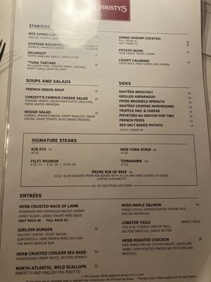 Menu photo 1 Christy's Coral Gables, FL Menu photo 1 Christy's Coral Gables, FL