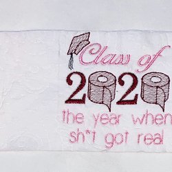 Luse Thread - Novelty Graduation Gifts - Embroidery on full Toilet Paper Rolls
