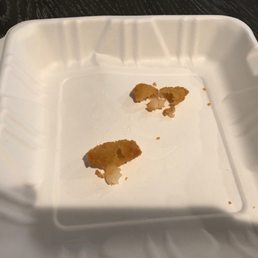 Fried shrimp has a tiny cut piece of Shrimp Basket Dinner.  Not worth, not good. You don't even taste shrimp, just breading