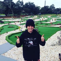 Sandy Mini Golf - Jayden's "hole in one"