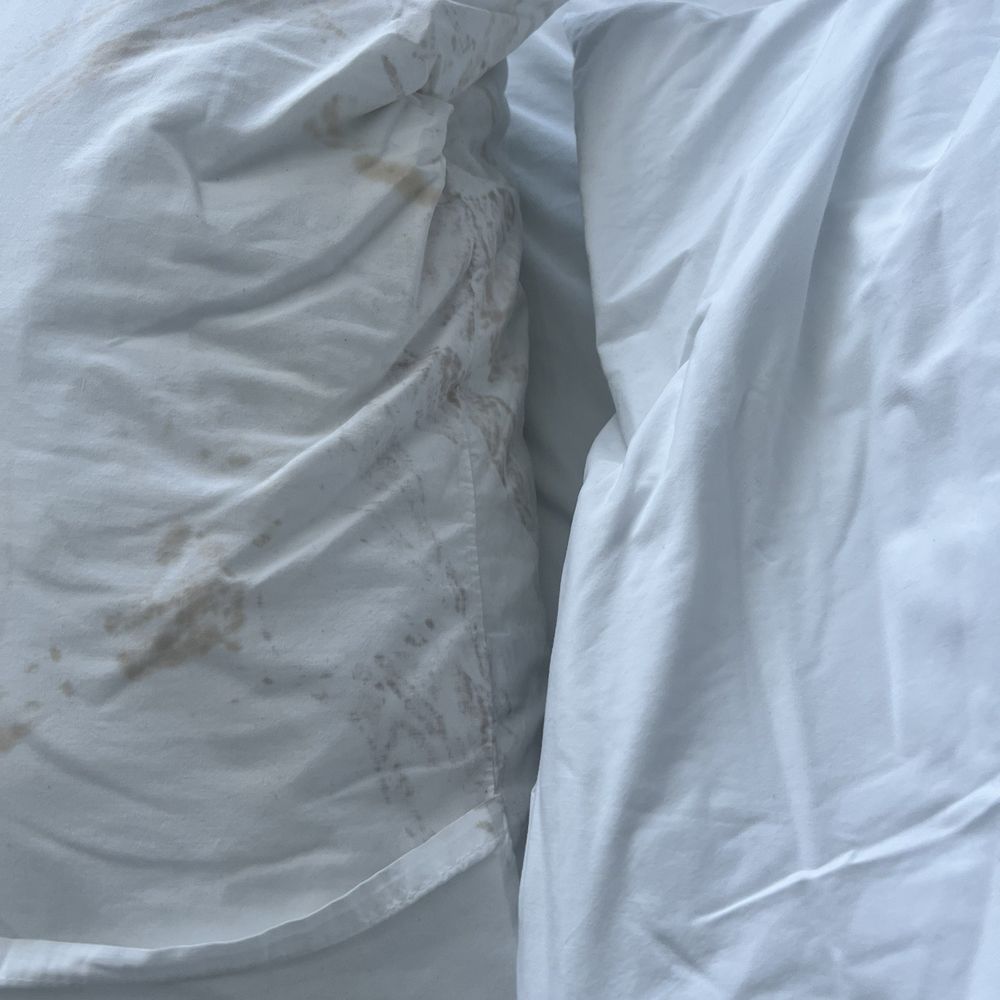 Stained pillows Stained pillows