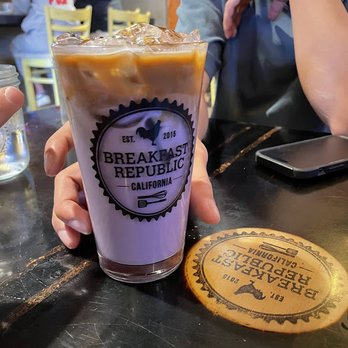 Breakfast Republic - ube latte - Breakfast & Brunch Near Me - Costa Mesa, California