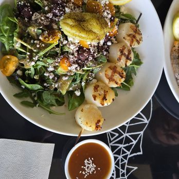 BlueSalt Fish Grill - Greek salad with scallops - Seafood Near Me - Torrance, California BlueSalt Fish Grill - Greek salad with scallops - Seafood Near Me - Torrance, California