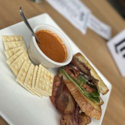 Merll’s Pub & Patio - Big boy BLT with tomato bisque as a side