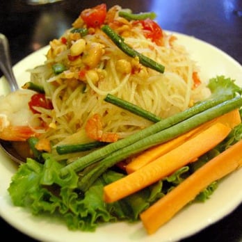 SriPraPhai Thai Restaurant - Bean thread salad with ground chicken, shrimp, squid & dry shrimp $8 - Thai Near Me - Woodside, New York SriPraPhai Thai Restaurant - Bean thread salad with ground chicken, shrimp, squid & dry shrimp $8 - Thai Near Me - Woodside, New York