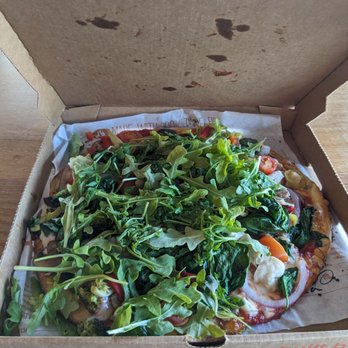 Blaze Pizza - Vegetable Pizza with Chicken on top Arugula - Pizza Near Me - South Pasadena, California