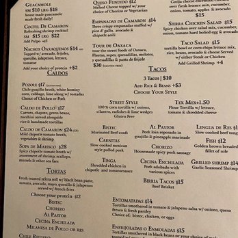 La Cabanita - Menu, part 1 - Mexican Near Me - Poughkeepsie, New York