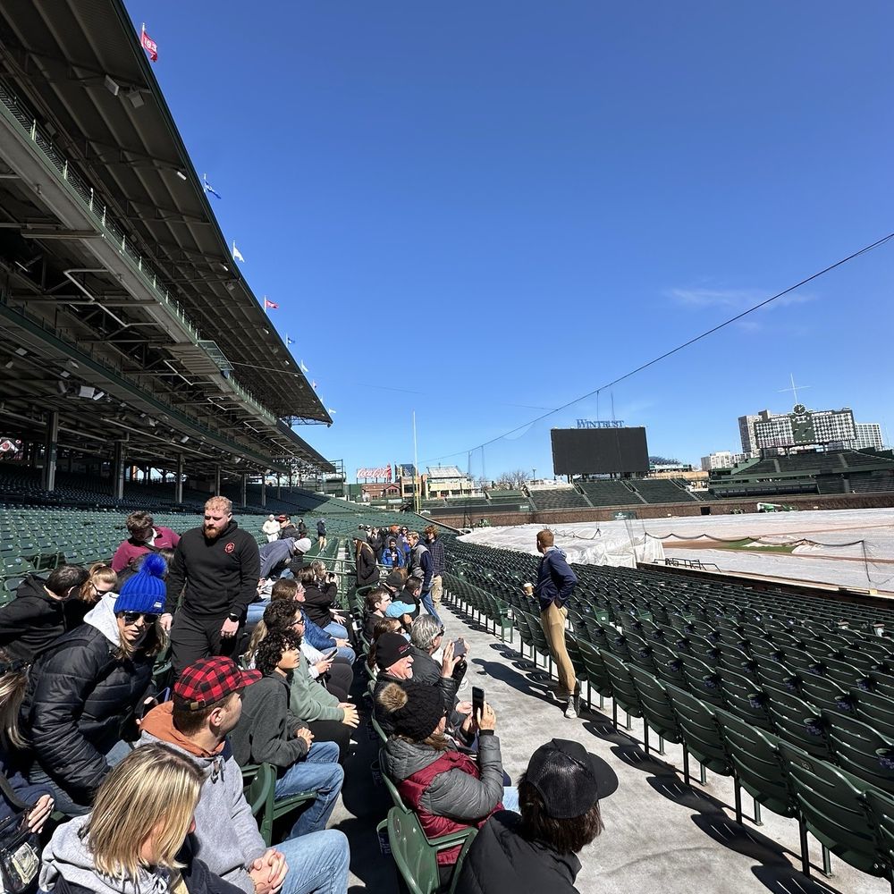 Wrigley Field Tours - People from all over the country enjoying the tour! - Tours Near Me - Chicago, Illinois Wrigley Field Tours - People from all over the country enjoying the tour! - Tours Near Me - Chicago, Illinois