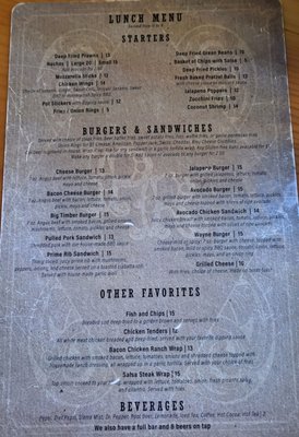 Menu photo 5 The Pine Room Burns, OR Menu photo 5 The Pine Room Burns, OR