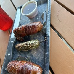 Bacon wrapped sausage