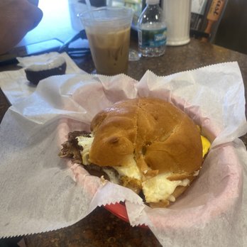 Dandee Donut Factory - Steak, egg & cheese sandwich - Donuts Near Me - Pompano Beach, Florida Dandee Donut Factory - Steak, egg & cheese sandwich - Donuts Near Me - Pompano Beach, Florida