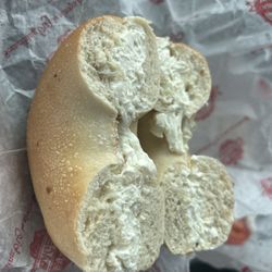 Big Apple Bagels - Regular bagel with regular cream cheese.