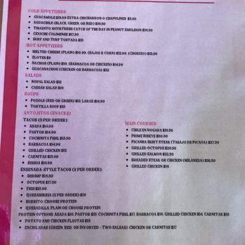 Catrina Querida - Menu (part 1) - Mexican Near Me - Doral, Florida
