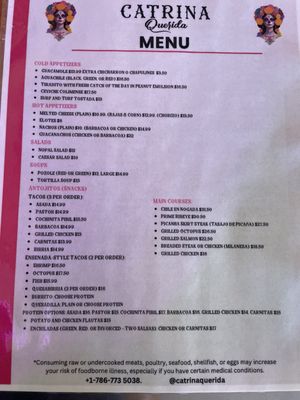 Menu photo 4 Catrina Querida Doral, FL