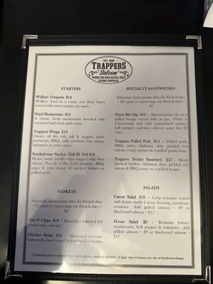 Menu photo 3 Trappers Saloon Eureka, MT