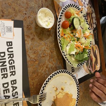 Black Bear Diner Menifee - House Salad (60-360 cals.) Cornbread Muffin (270 cals.) ranch dressing - Diners Near Me - Menifee, California
