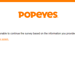 I tried for two days to complete the survey but no luck. I tried for two days to complete the survey but no luck.