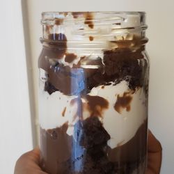 Brownie dessert jar