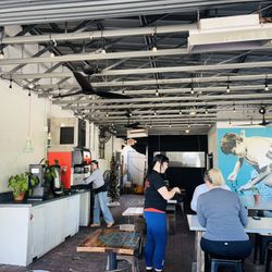 Hunger Street Tacos - Outside patio eating area