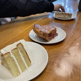 Celebration cake, strawberry rhubarb, pound cake Celebration cake, strawberry rhubarb, pound cake