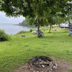 Burlington Bay Campsite - Our view included our neighbors stuff.