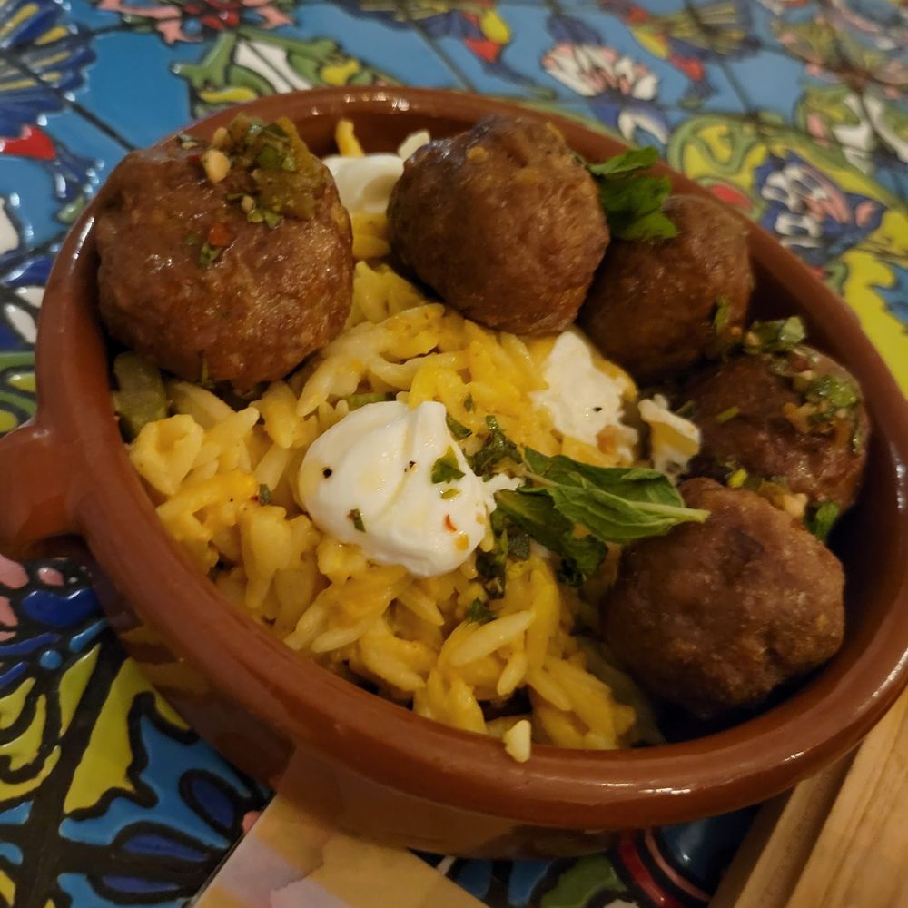 Ultreia - Lamb meatballs with orzo. Albóndigas. Amazing! - Tapas Bars Near Me - Denver, Colorado Ultreia - Lamb meatballs with orzo. Albóndigas. Amazing! - Tapas Bars Near Me - Denver, Colorado