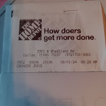 The Home Depot - My unnecessary out of pocket receipt - Nurseries & Gardening Near Me - Dallas, Texas