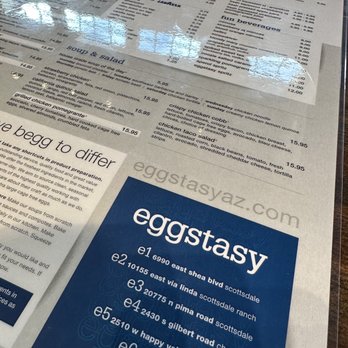 Eggstasy - Large menu - Breakfast & Brunch Near Me - Chandler, Arizona