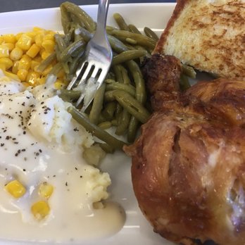 Regal Plaza Cafe - Tuesday's special: Baked chicken w/ corn, green, mashed taters & gravy and slice of toast. Meh. - Breakfast & Brunch Near Me - Dallas, Texas Regal Plaza Cafe - Tuesday's special: Baked chicken w/ corn, green, mashed taters & gravy and slice of toast. Meh. - Breakfast & Brunch Near Me - Dallas, Texas
