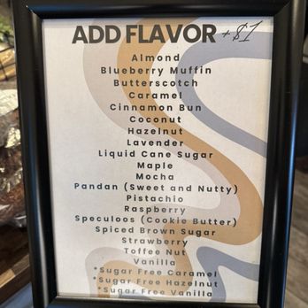 Bruno's Cafe - Flavor add ons - Coffee & Tea Near Me - Unionville, Connecticut