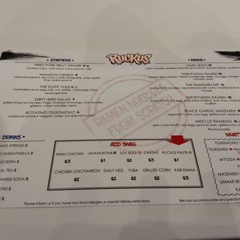 Ruckus - Simple and easy menu - Ramen Near Me - Boston, Massachusetts