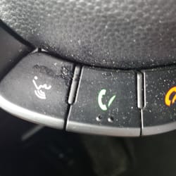 Sticky substance on steering wheel